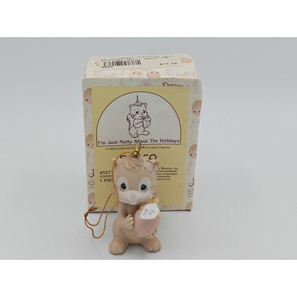 Precious Moments 455776 I'm Just Nutty About The Holidays Enesco Figurine 1998